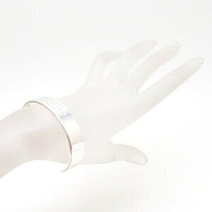 TIFFANY Return to Tiffany Narrow Cuff Bangle Diamonds Silver